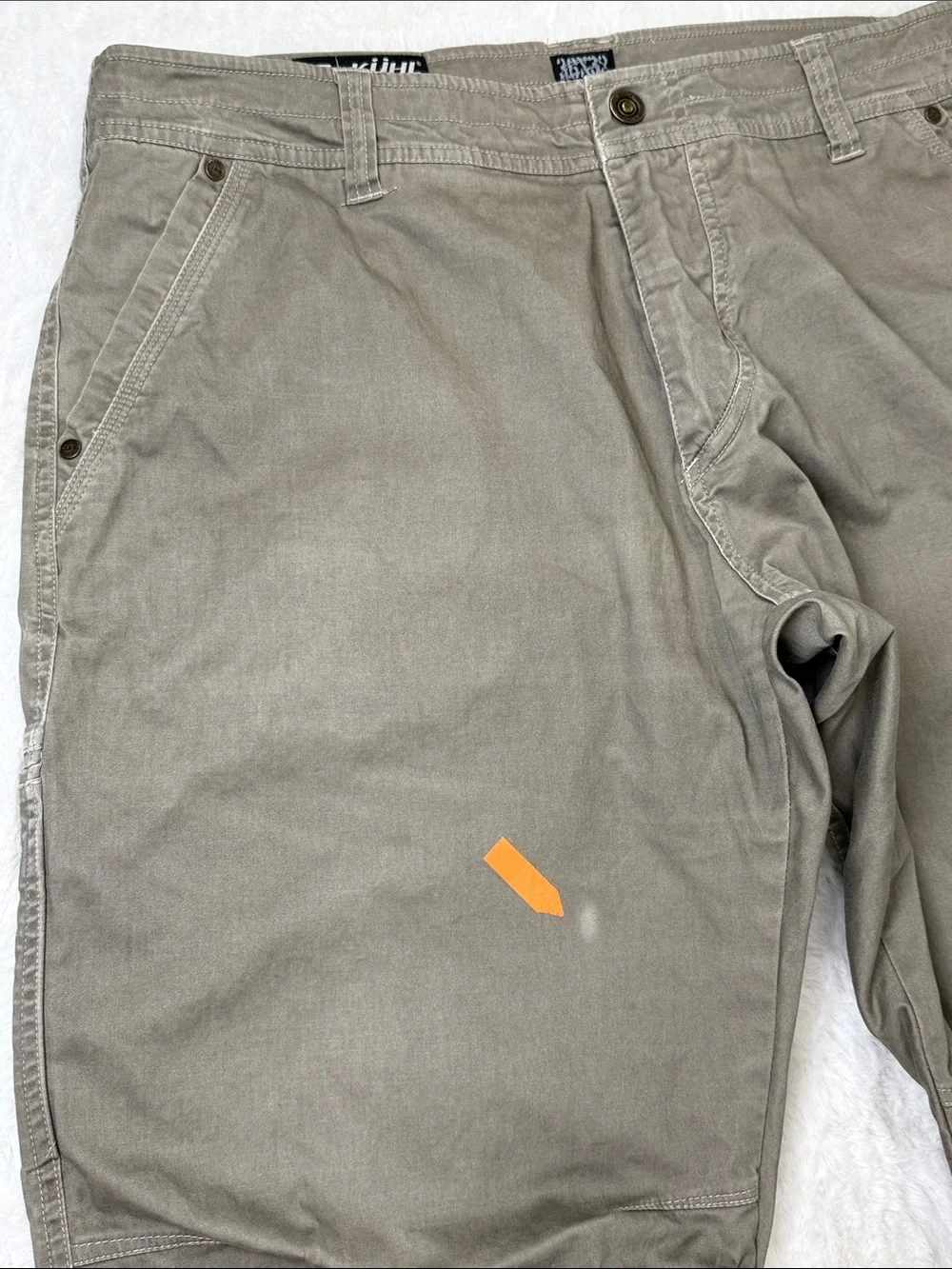 Kuhl SLACKR Pant Taupe PatinaDye Wundura Hiking Stretch Men 36x31 Tag 36x32 Read